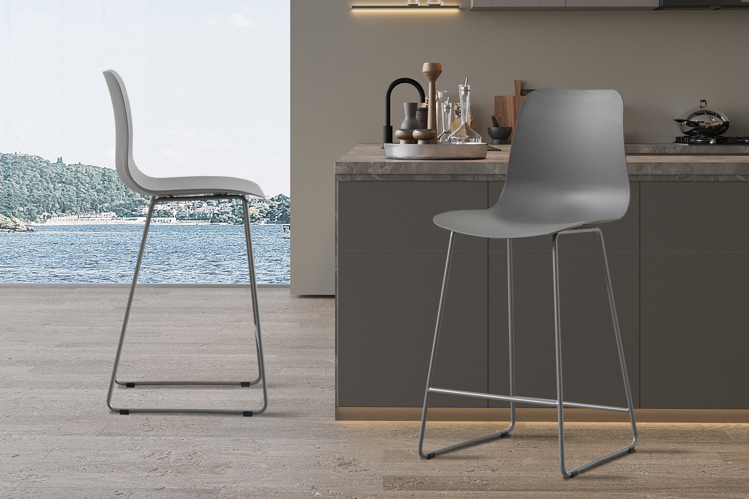 Counterstoel mar PP Grijs