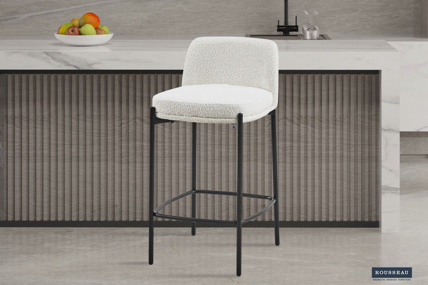 Counterstoel ell Stof Wit