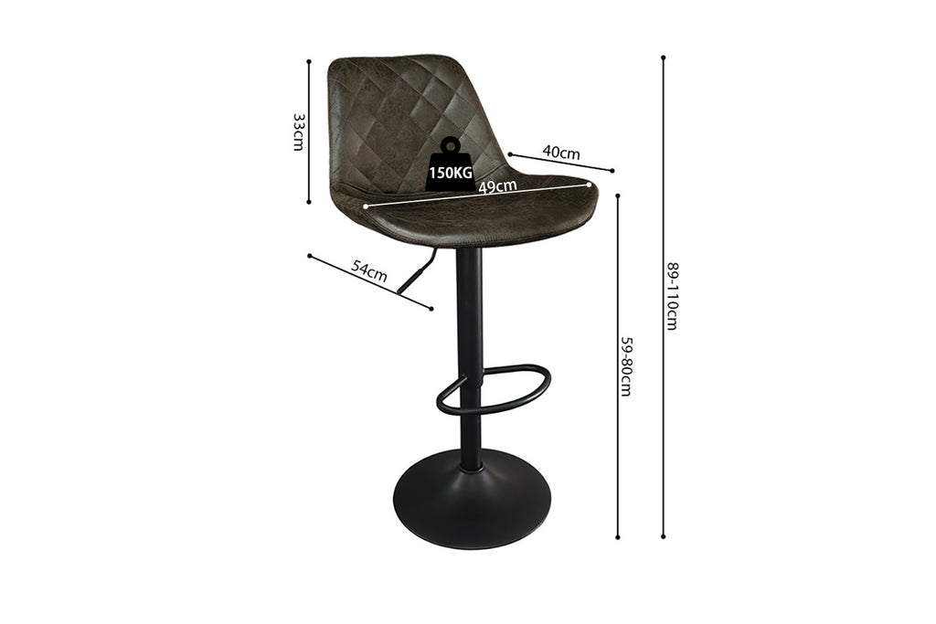Barstoel finito PU Ote Topper 05 Donkerbruin