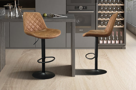 Barstoel finito PU Ote Topper 02 Cognac