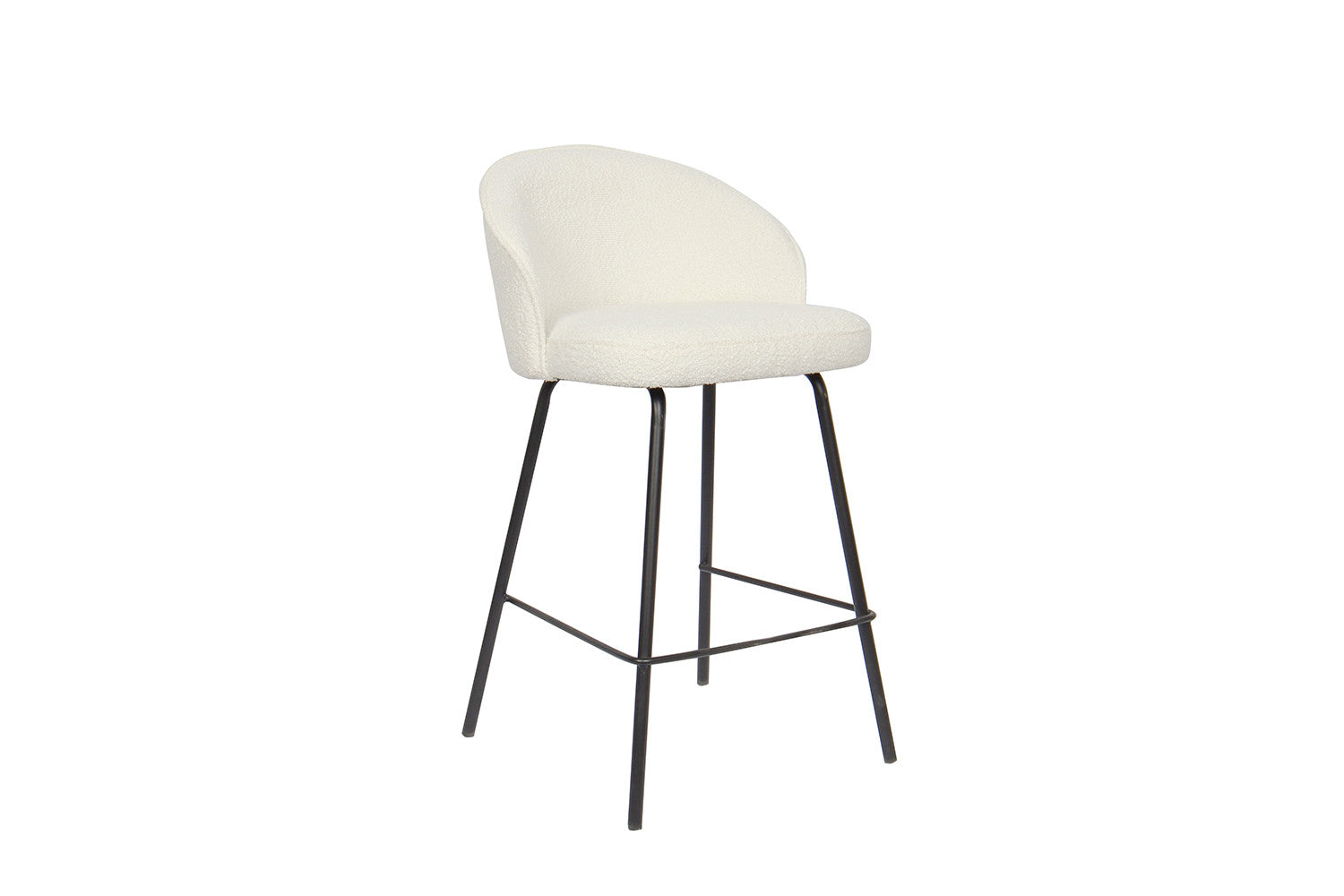 Counterstoel jun Bouclé Wit