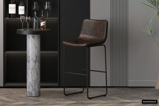 Barstoel acacia PU Ote Topper 05 Donkerbruin