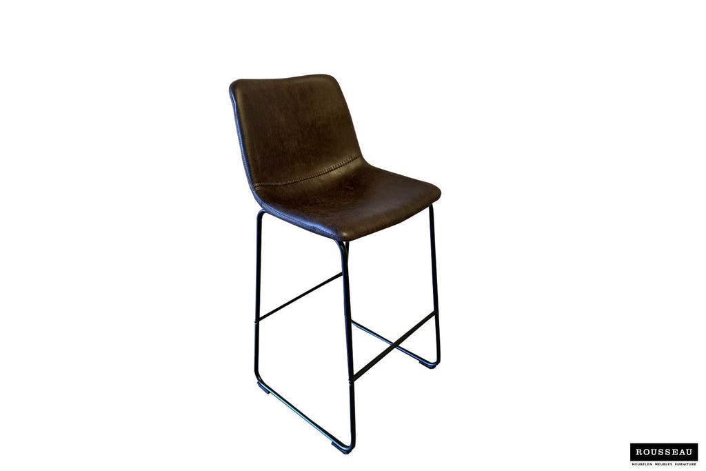 Barstoel acacia PU Ote Topper 05 Donkerbruin