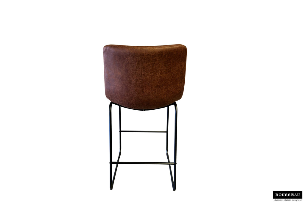 Barstoel acacia PU Ote Topper 02 Cognac