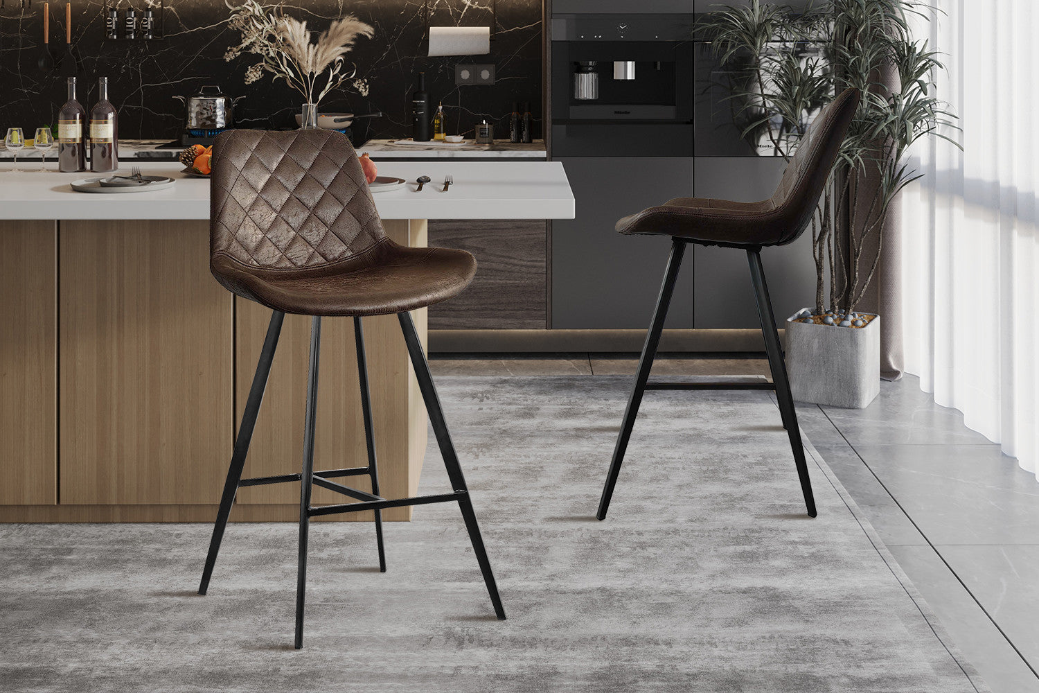 Barstoel movito PU Ote Topper 05 Donkerbruin