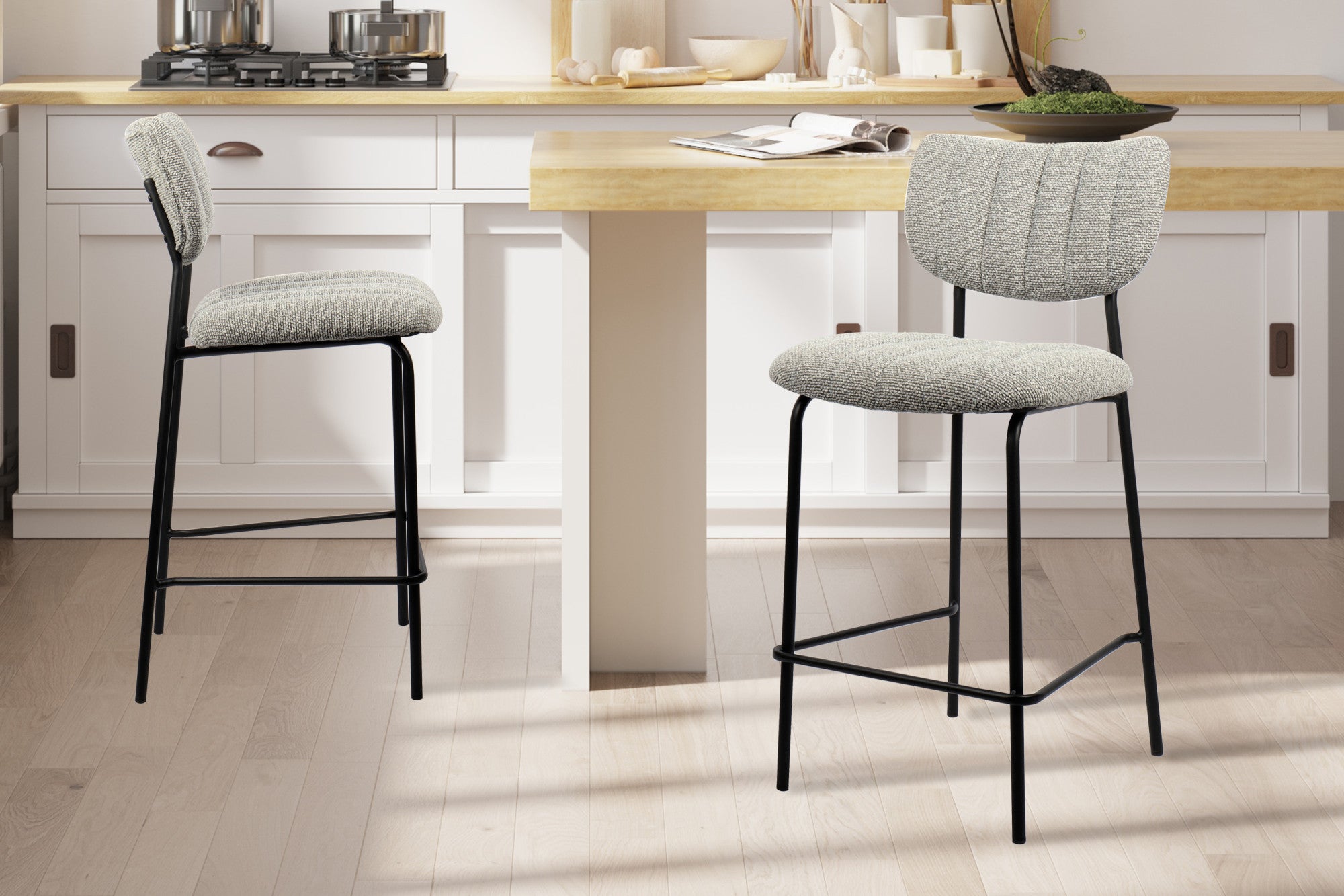 Counterstoel ant Stof Ote Lisa 453 Lichtgrijs