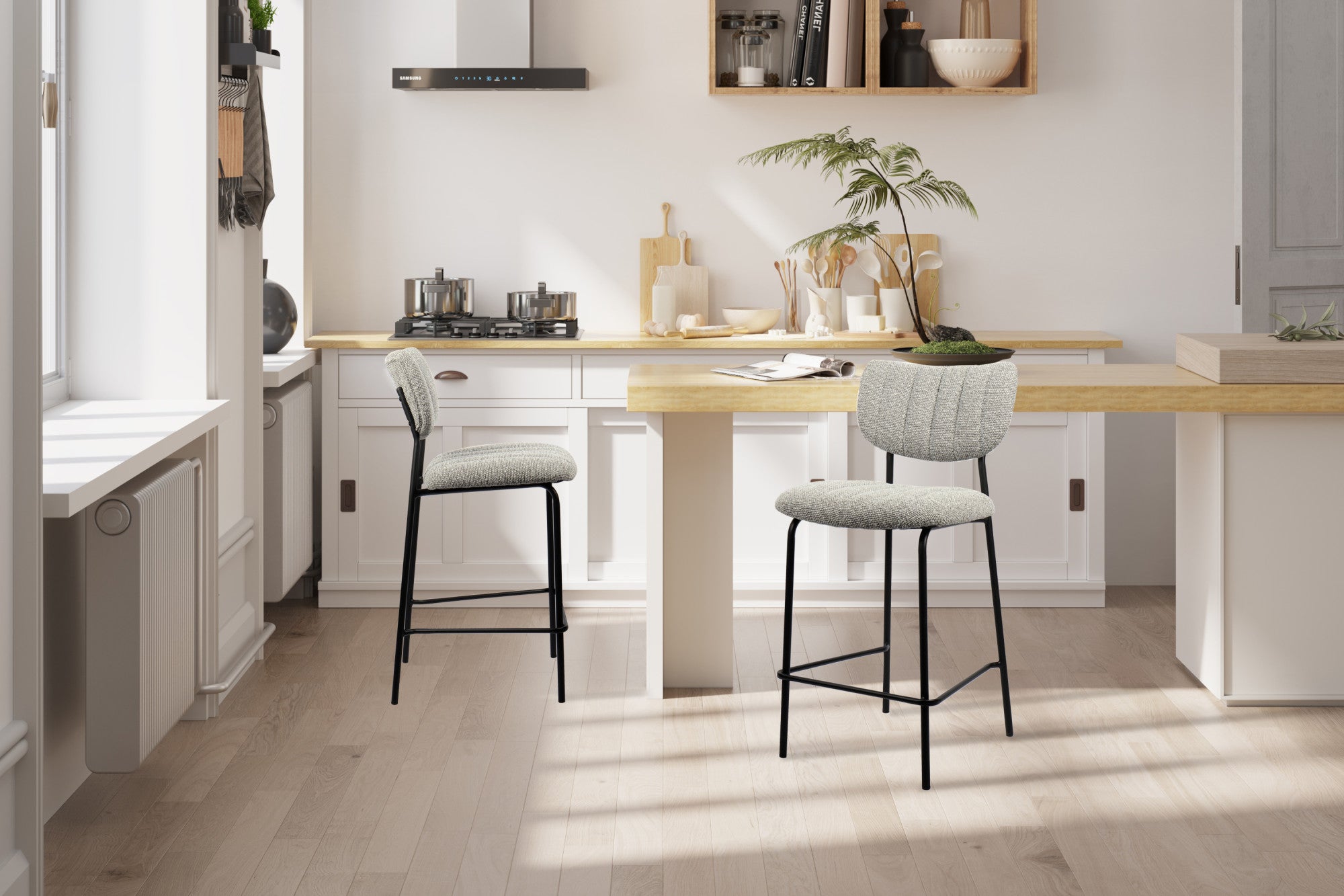 Counterstoel ant Stof Ote Lisa 453 Lichtgrijs