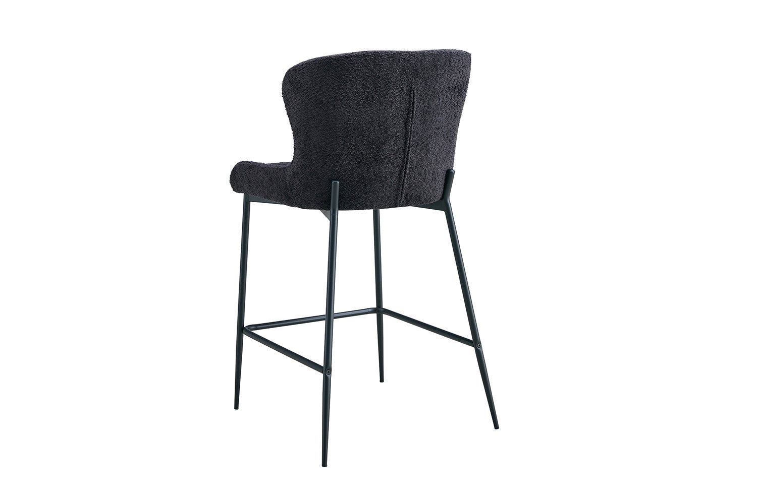 Counterstoel los Bouclé Donkergrijs
