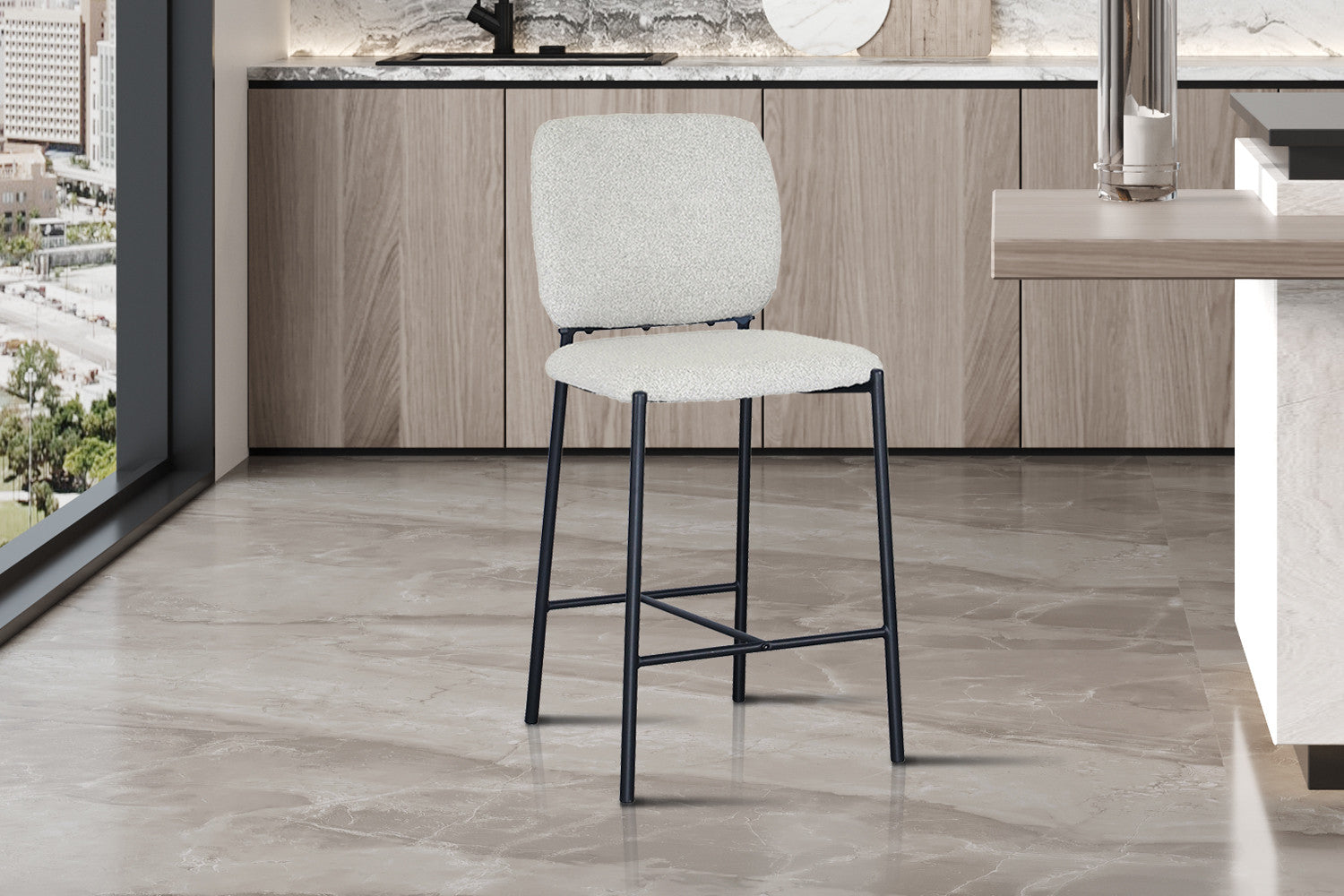 Counterstoel soph' Stof Beige