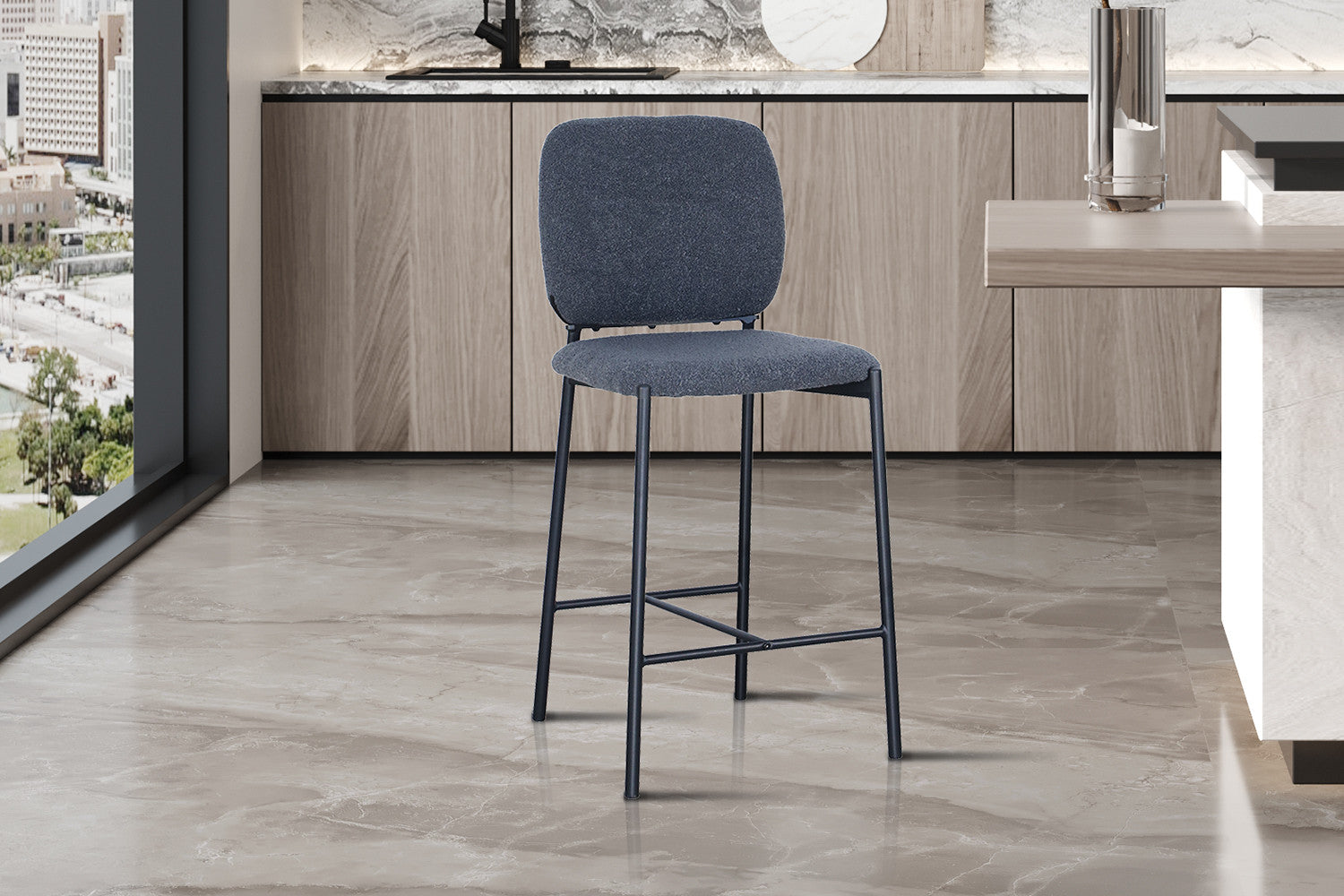 Counterstoel soph Stof Donkergrijs