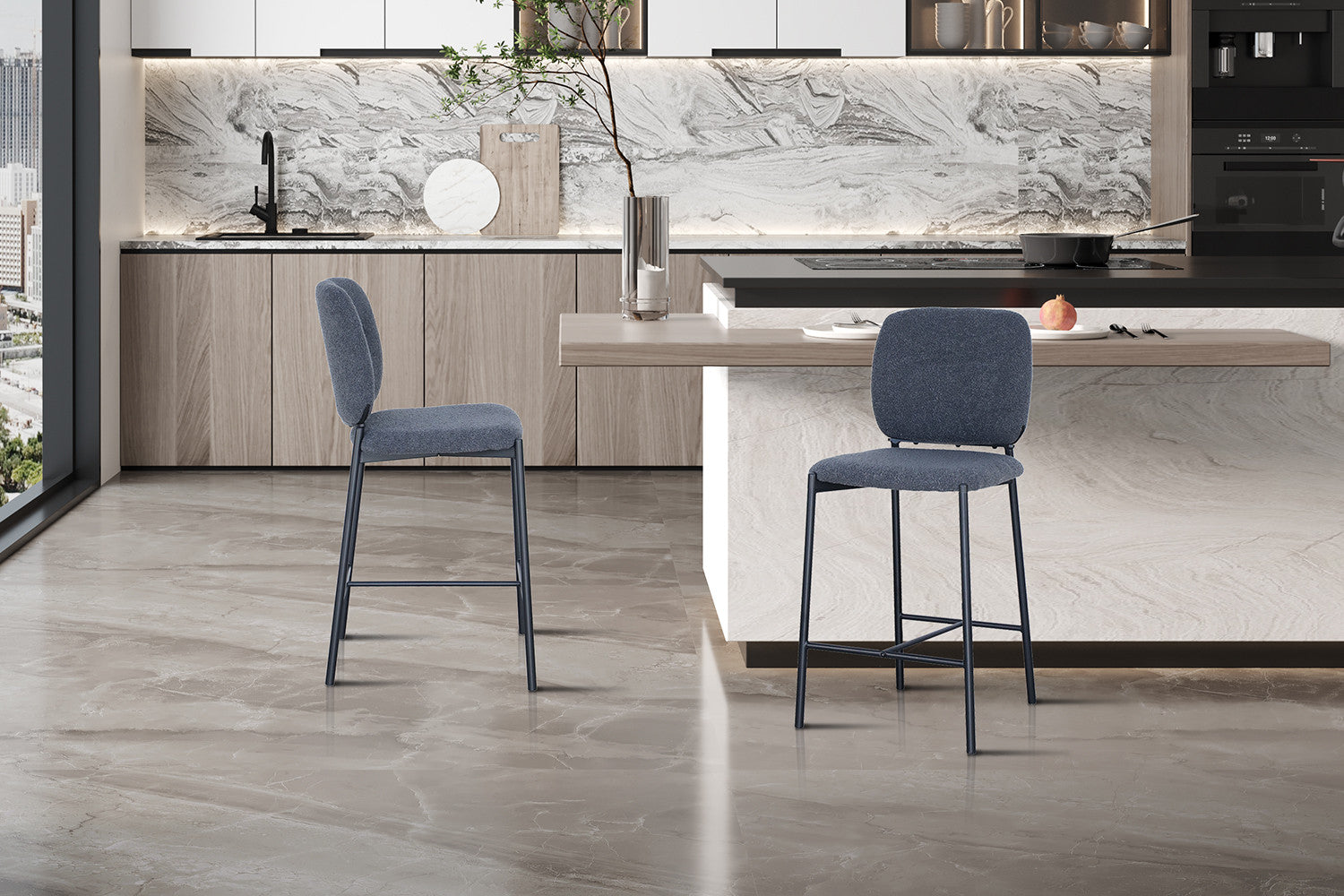 Counterstoel soph Stof Donkergrijs