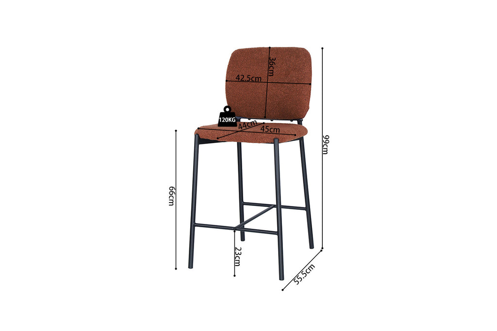 Counterstoel soph Stof Roest
