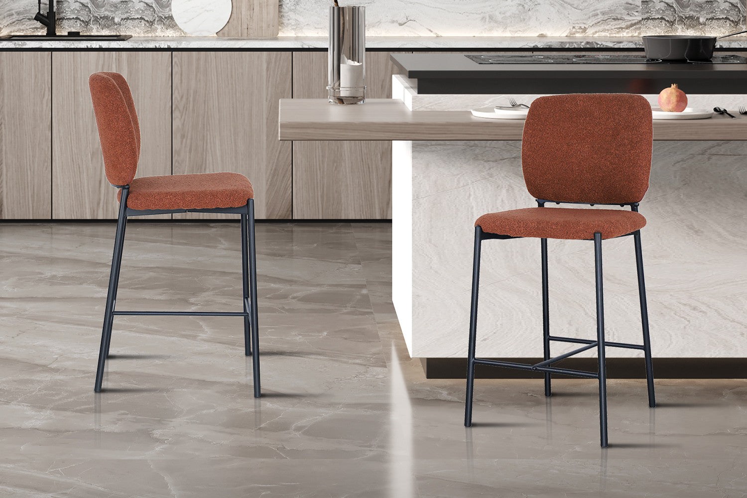 Counterstoel soph Stof Roest