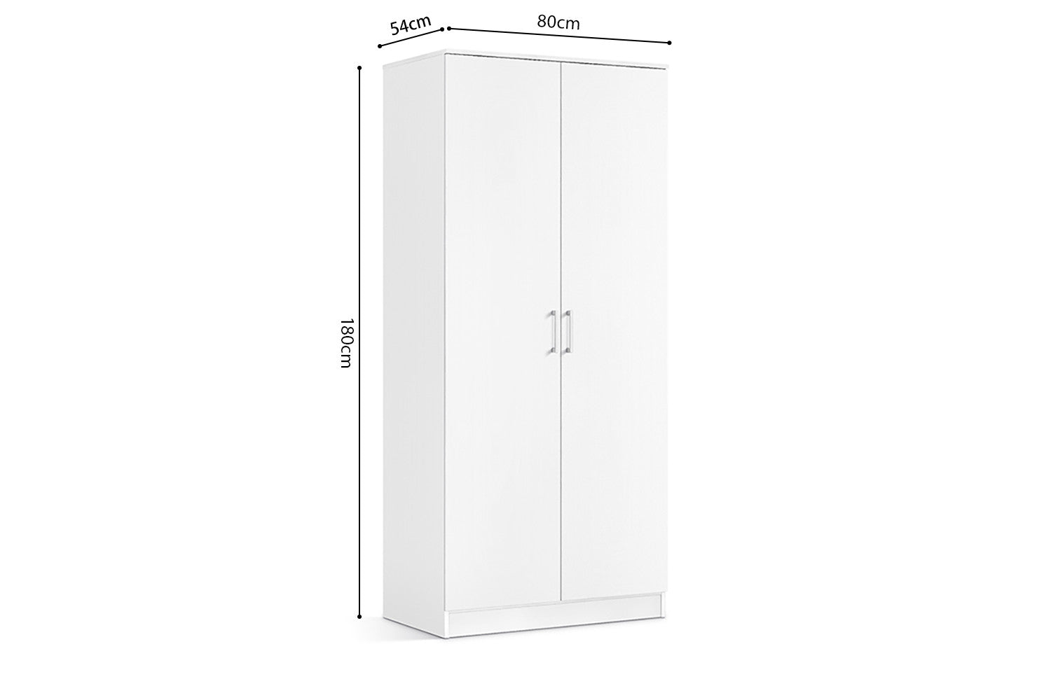 Kledingkast Laura 2 deuren Wit