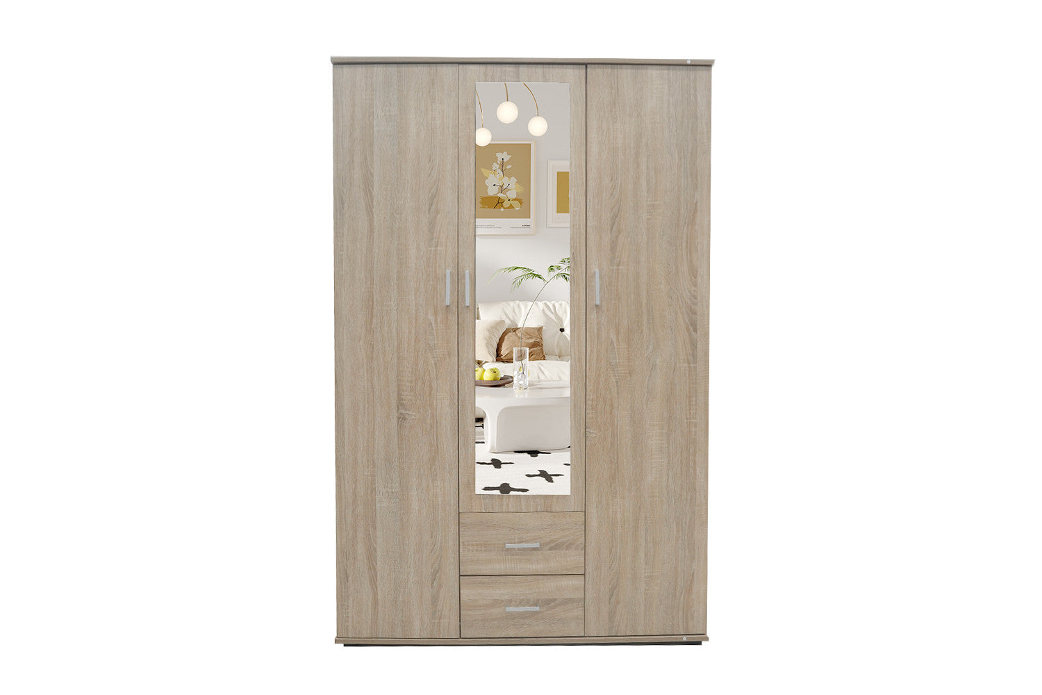 Kledingkast 'Marc' 3 deuren met spiegel Sonoma
