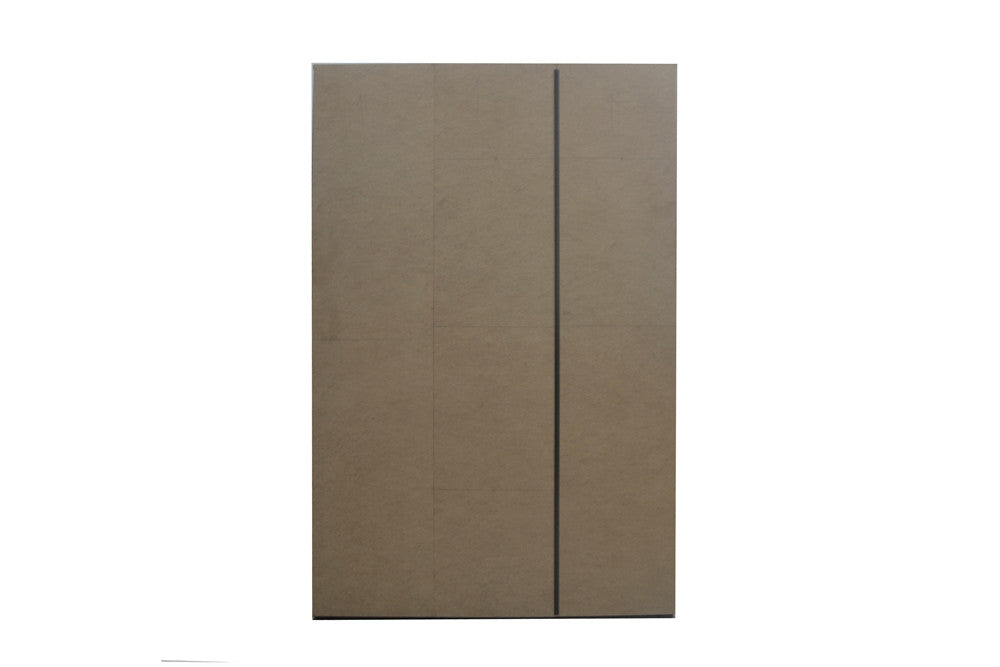 Kledingkast 'Marc' 3 deuren met spiegel Donkergrijs