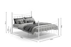 Bed Sandra 140/160x200 met lattenbodem Wit