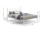 Bed Sandra 140/160x200 met lattenbodem Wit