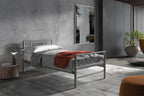 Bed Silka 90x200 met lattenbodem Grijs