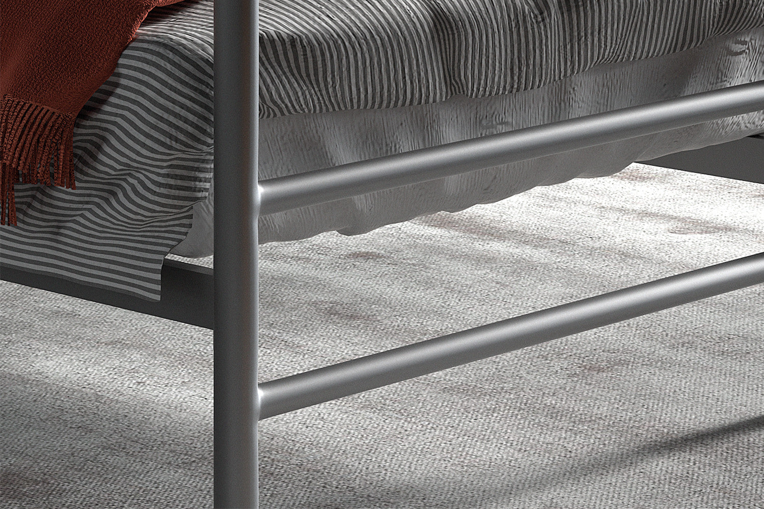 Bed Silka 90x200 met lattenbodem Grijs