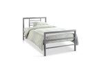 Bed Silka 90x200 met lattenbodem Grijs
