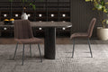 Set van 4 stoelen virello PU Donkerbruin