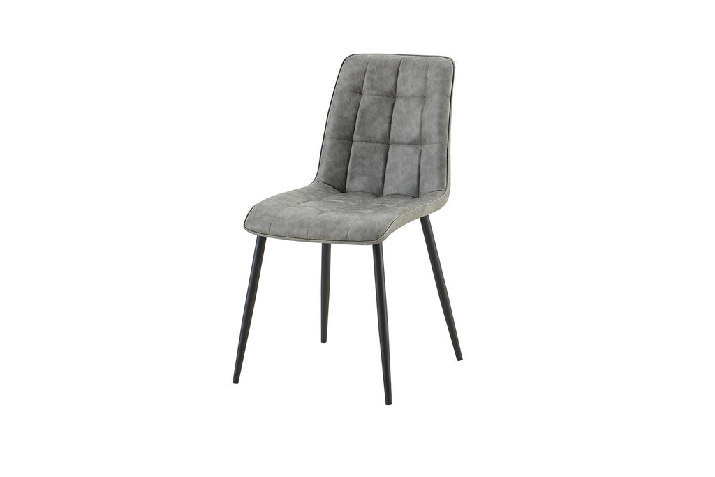 Set van 4 stoelen virello Vintage PU Grijs