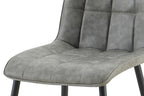 Set van 4 stoelen virello Vintage PU Grijs
