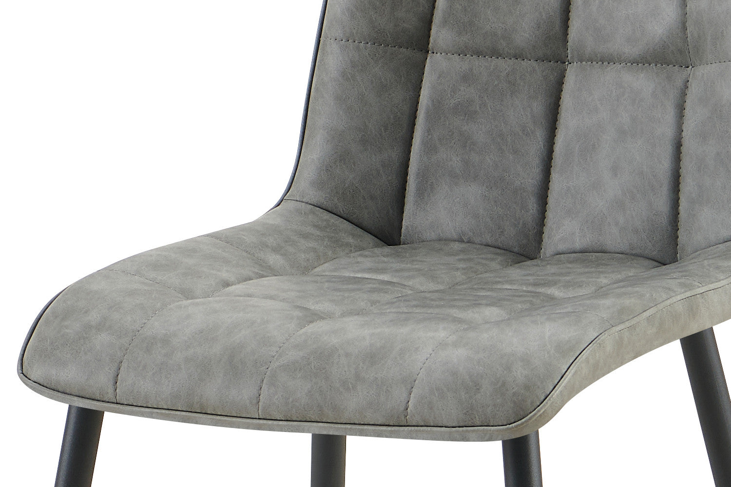 Set van 4 stoelen virello Vintage PU Grijs