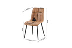 Set van 4 stoelen virello Vintage PU Cognac