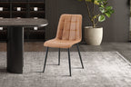 Set van 4 stoelen virello Vintage PU Cognac