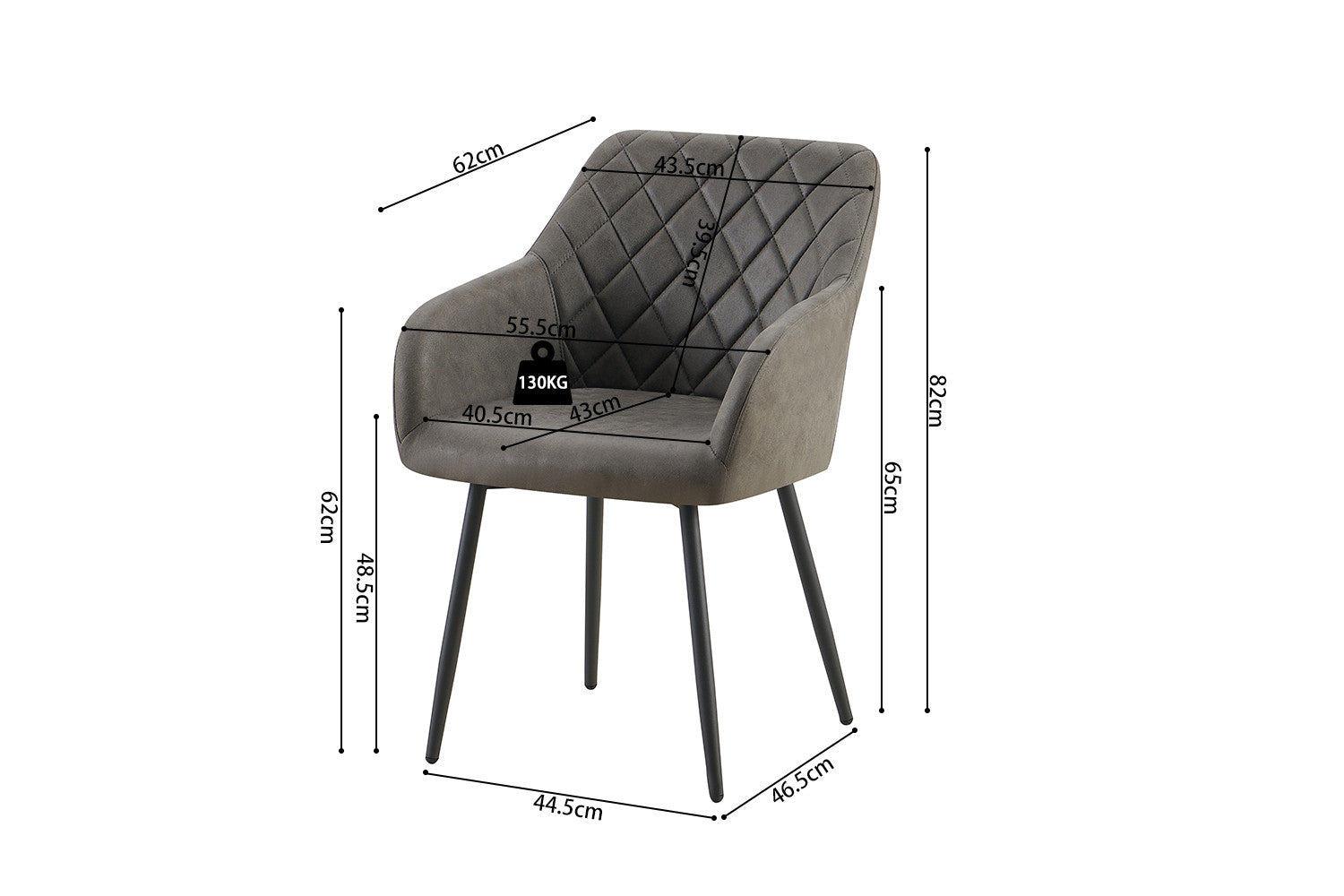 Stoel montaro Micro fiber PU Grijs