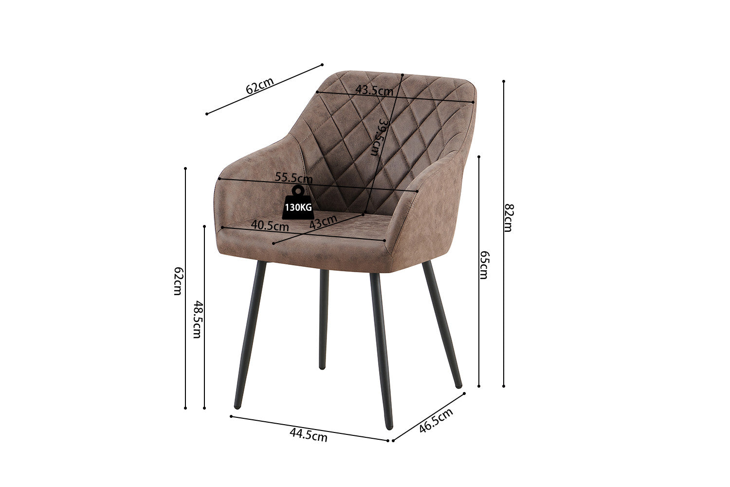 Stoel montaro Micro fiber PU Bruin