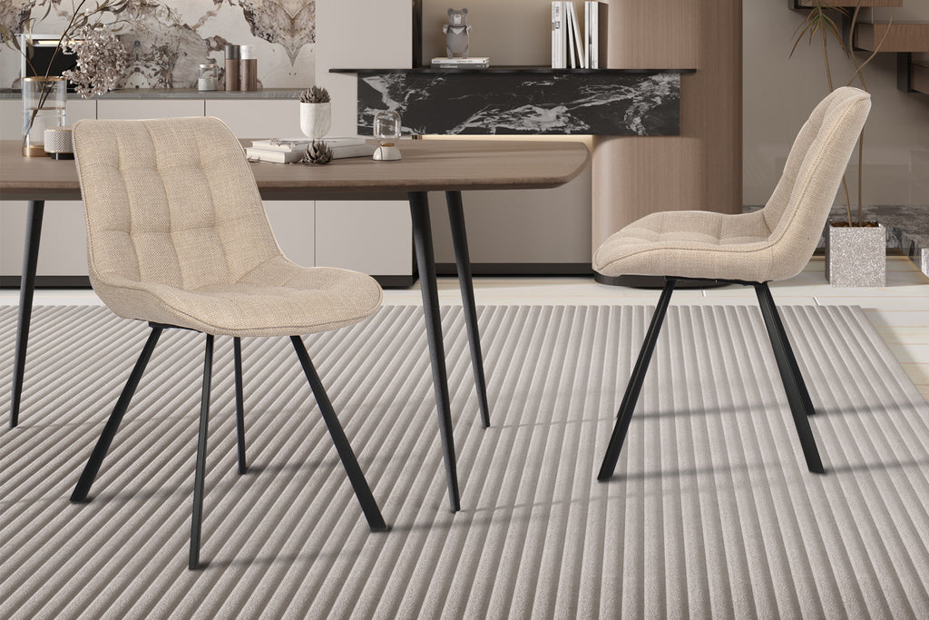 Stoel lorano Stof Ote Montego 178 Beige/Lichtgrijs