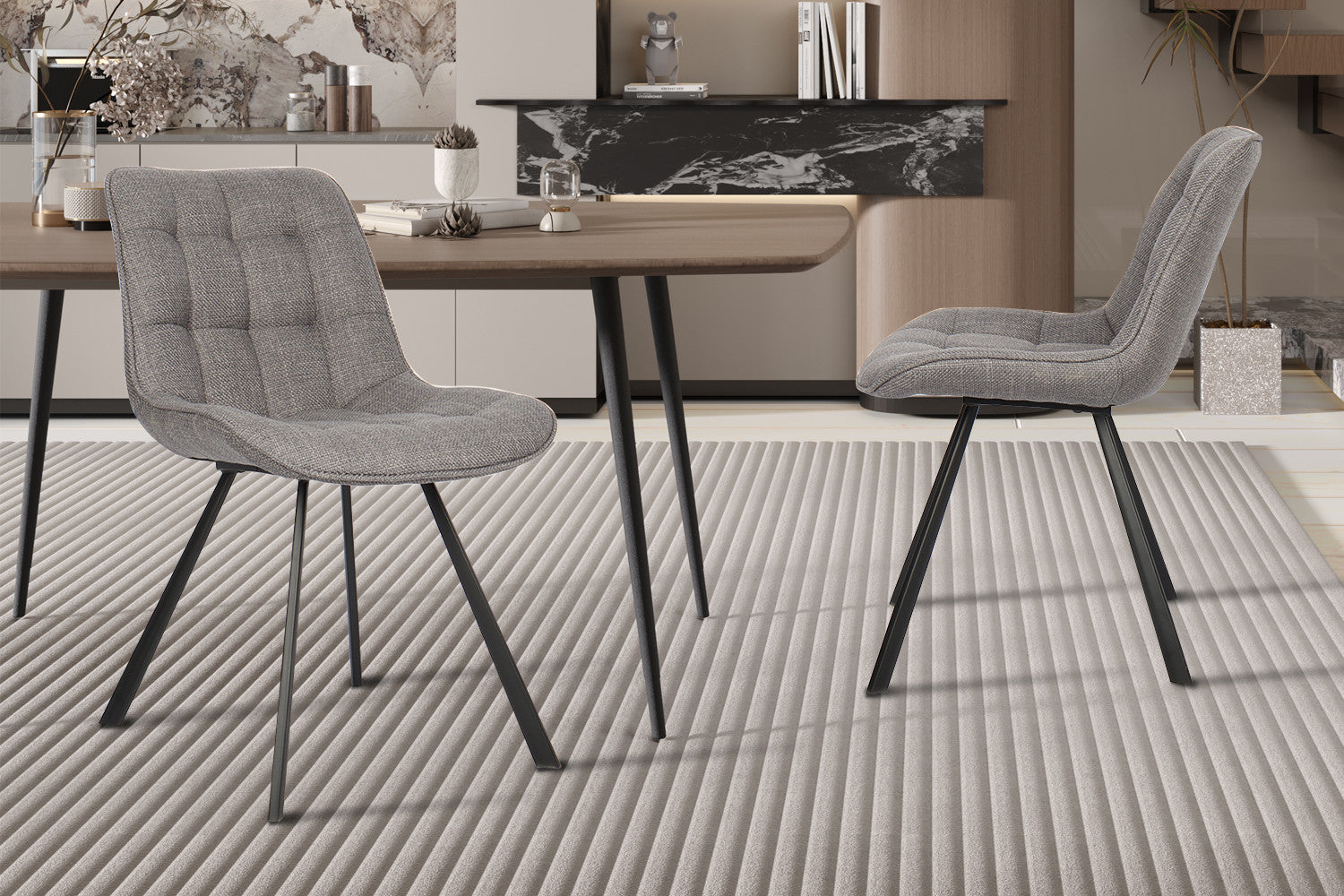 Stoel lorano Stof Ote Montego 466 Grijs