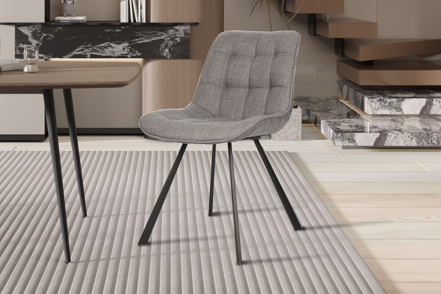 Stoel lorano Stof Ote Montego 466 Grijs