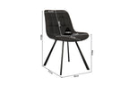 Stoel lorano Stof Ote Montego 460 Donkergrijs