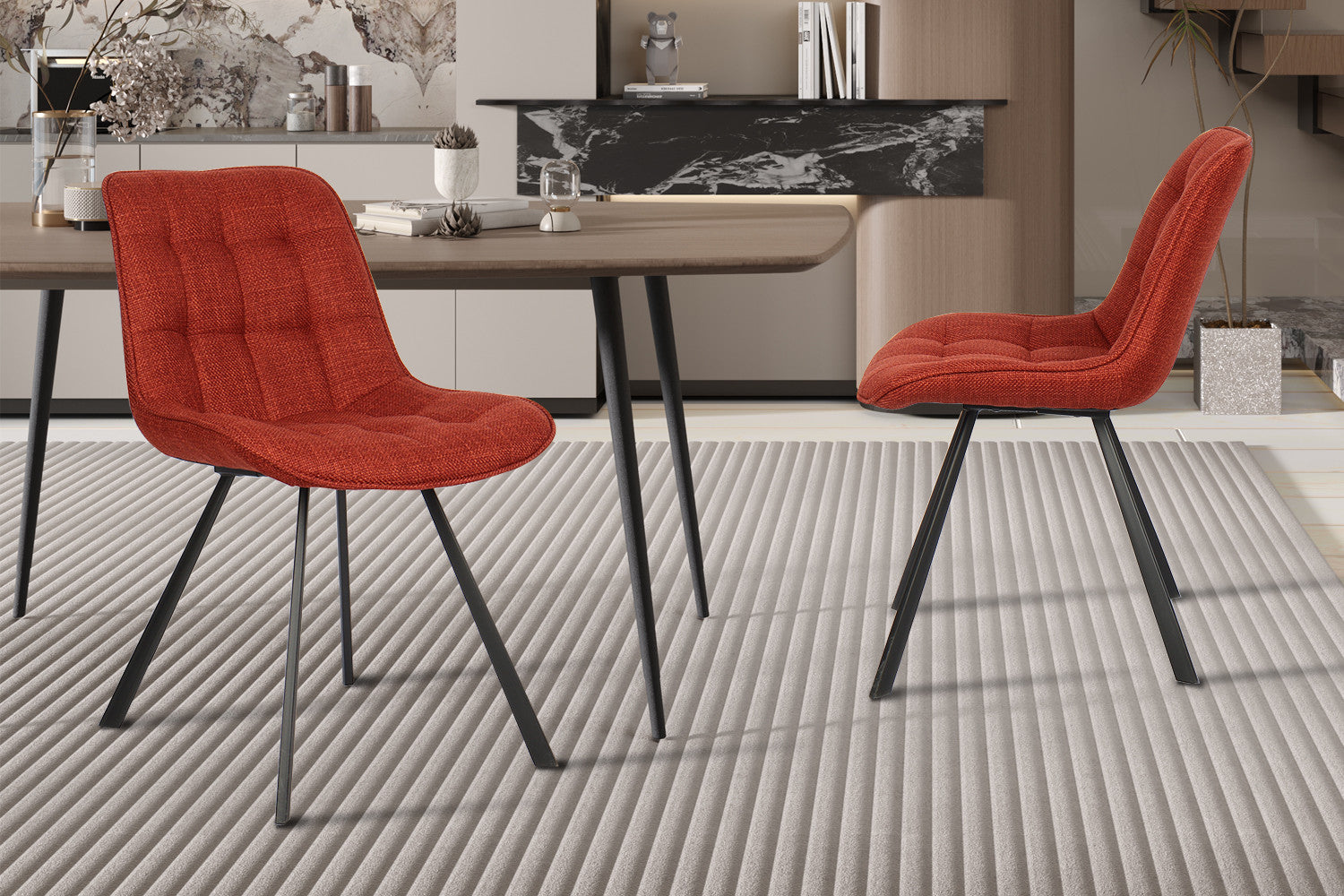 Stoel lorano Stof Ote Montego 253 Rood