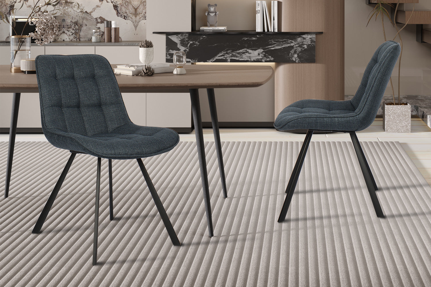Stoel lorano Stof Ote Montego 303 Donkerblauw