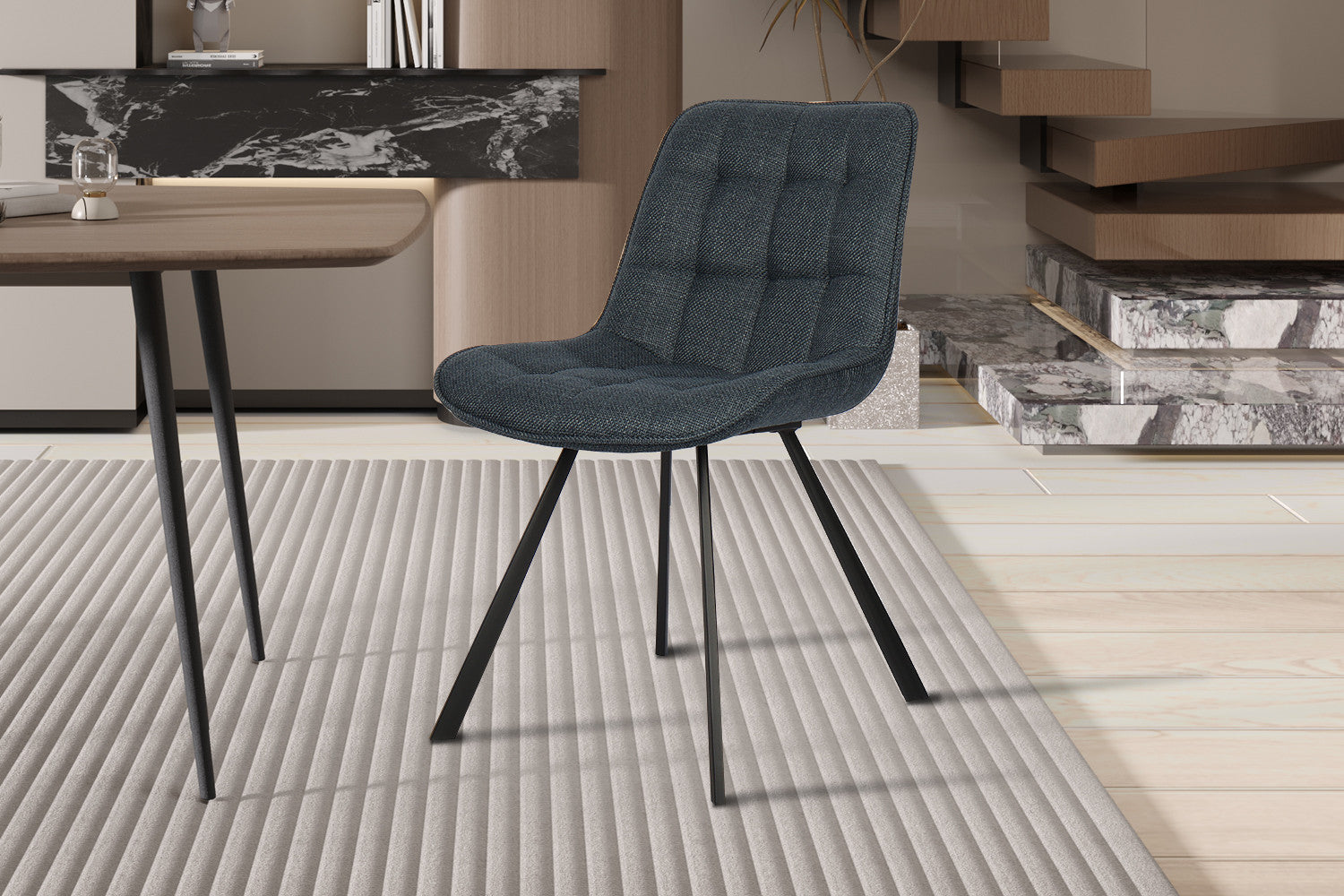 Stoel lorano Stof Ote Montego 303 Donkerblauw