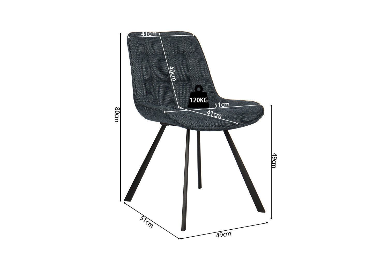 Stoel lorano Stof Ote Montego 303 Donkerblauw