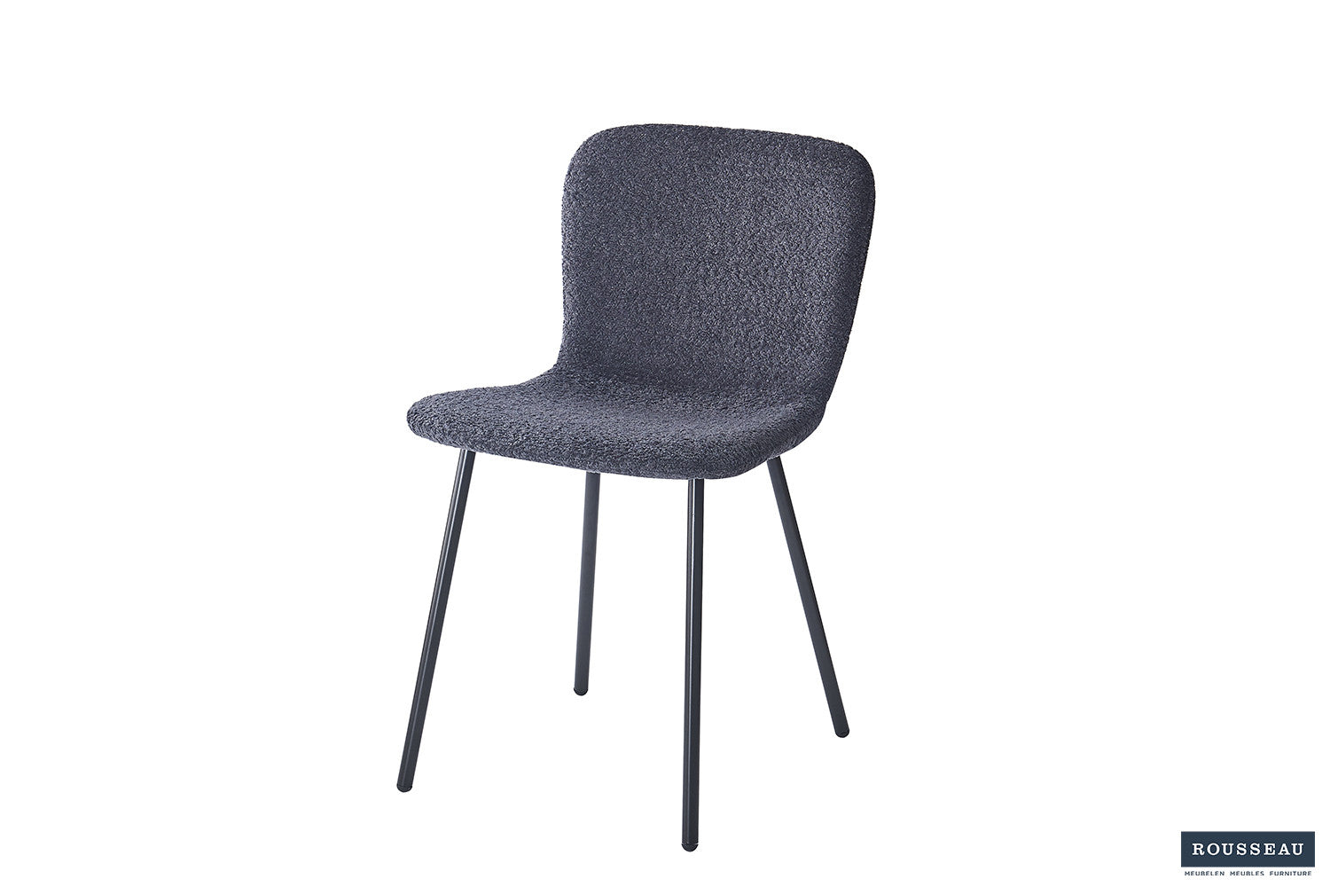 Stoel quantaro Bouclé Donkergrijs