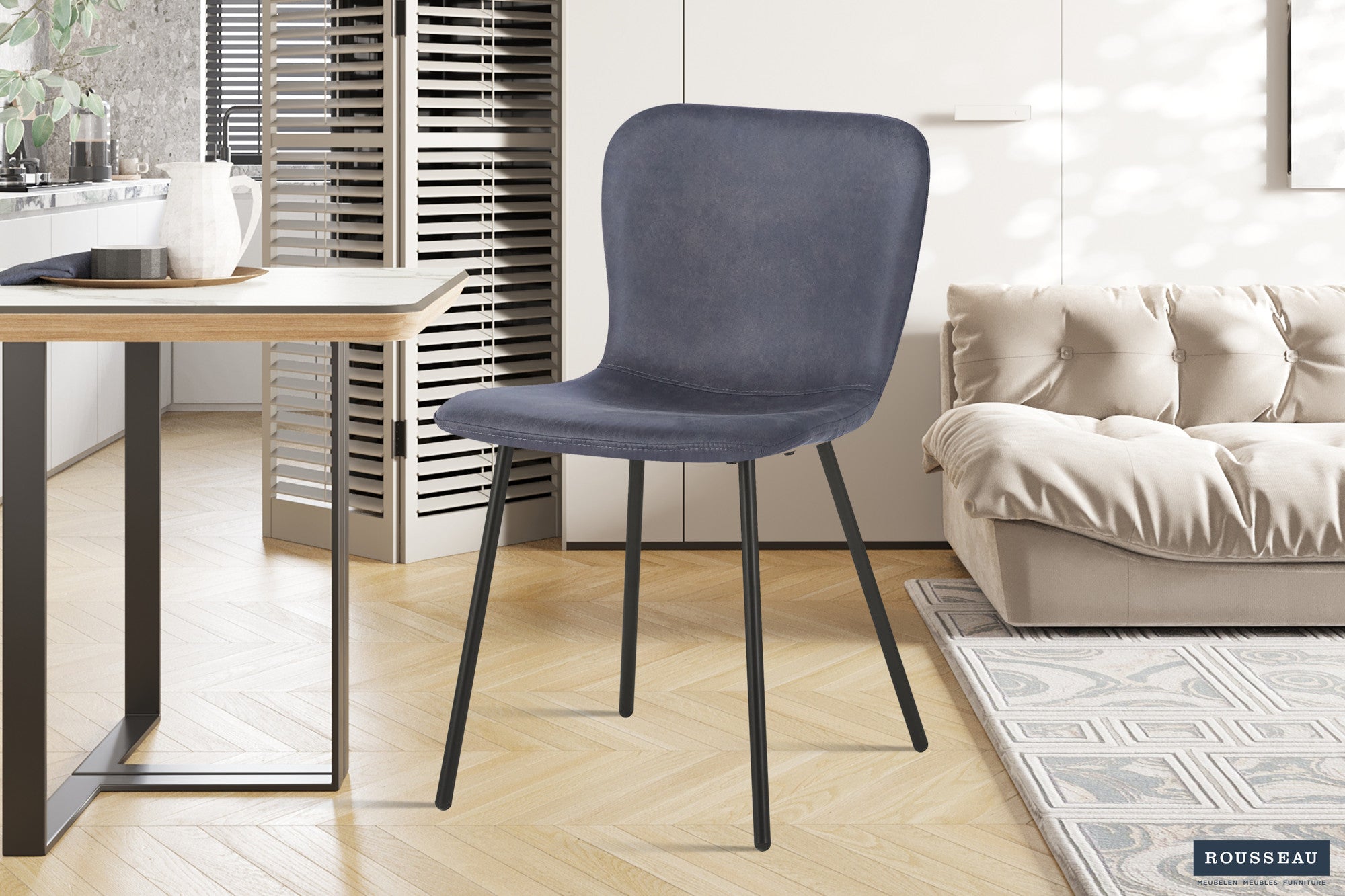 Stoel quantaro PU Donkergrijs