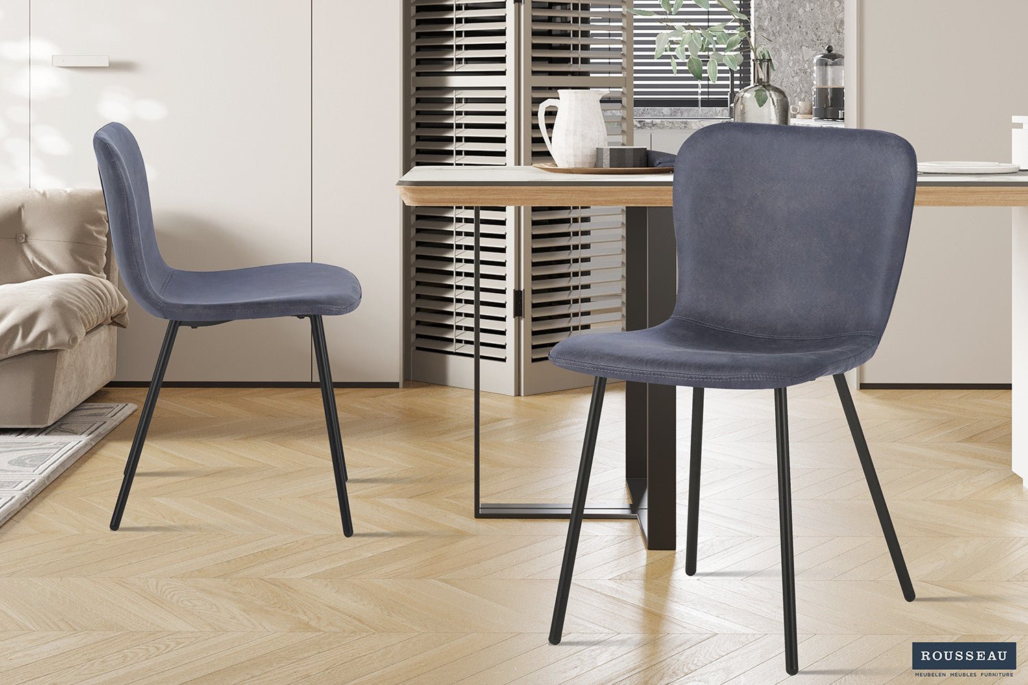 Stoel quantaro PU Donkergrijs