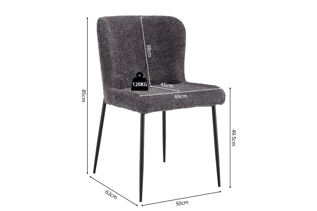 Stoel carvino Donkergrijs