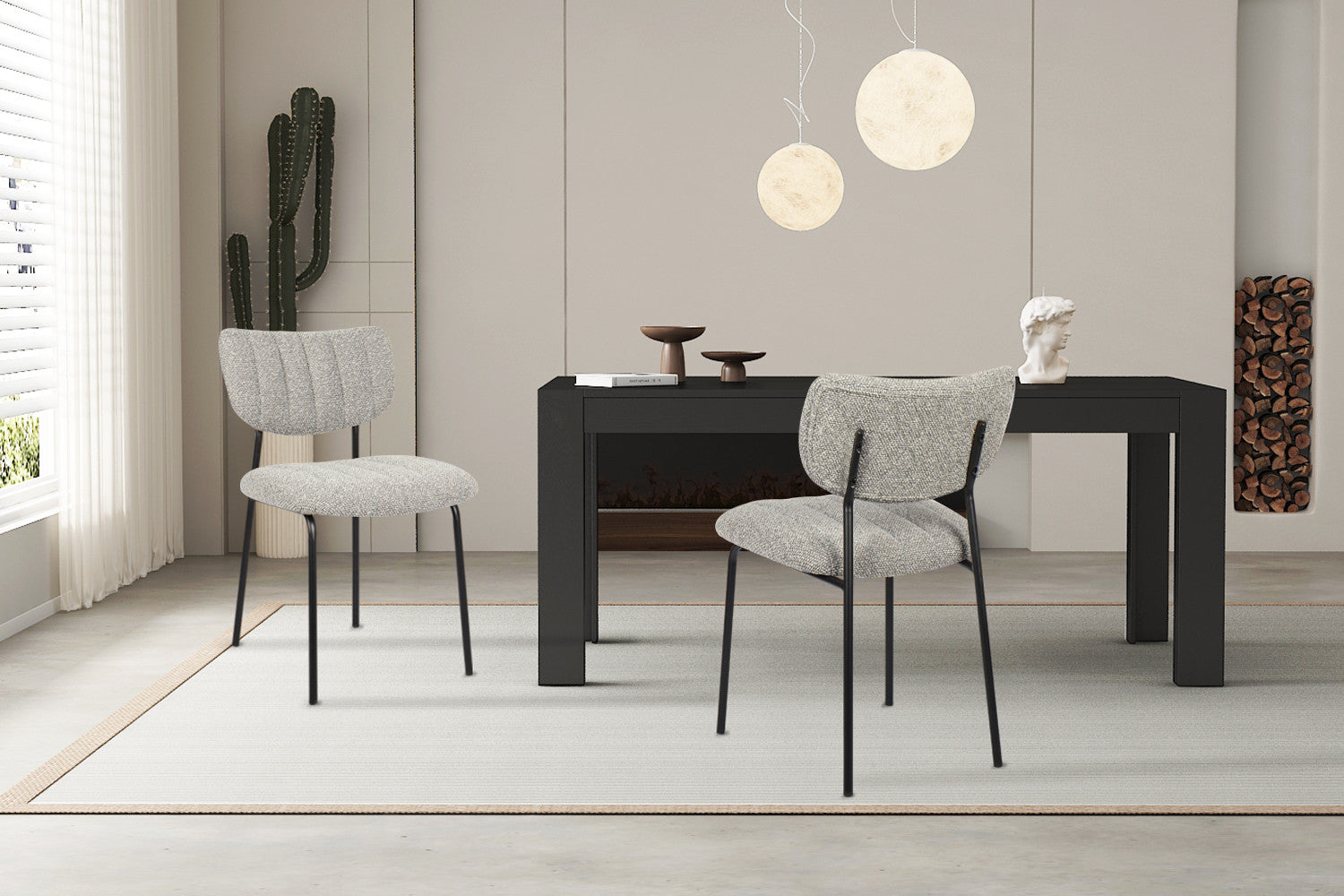 Stoel calvoro Stof Ote Lisa 453 Lichtgrijs
