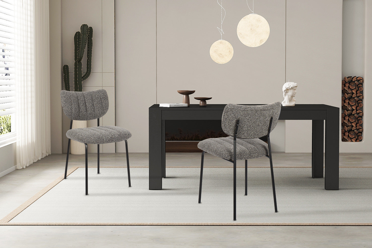 Stoel calvoro Stof Ote Lisa 456 Donkergrijs