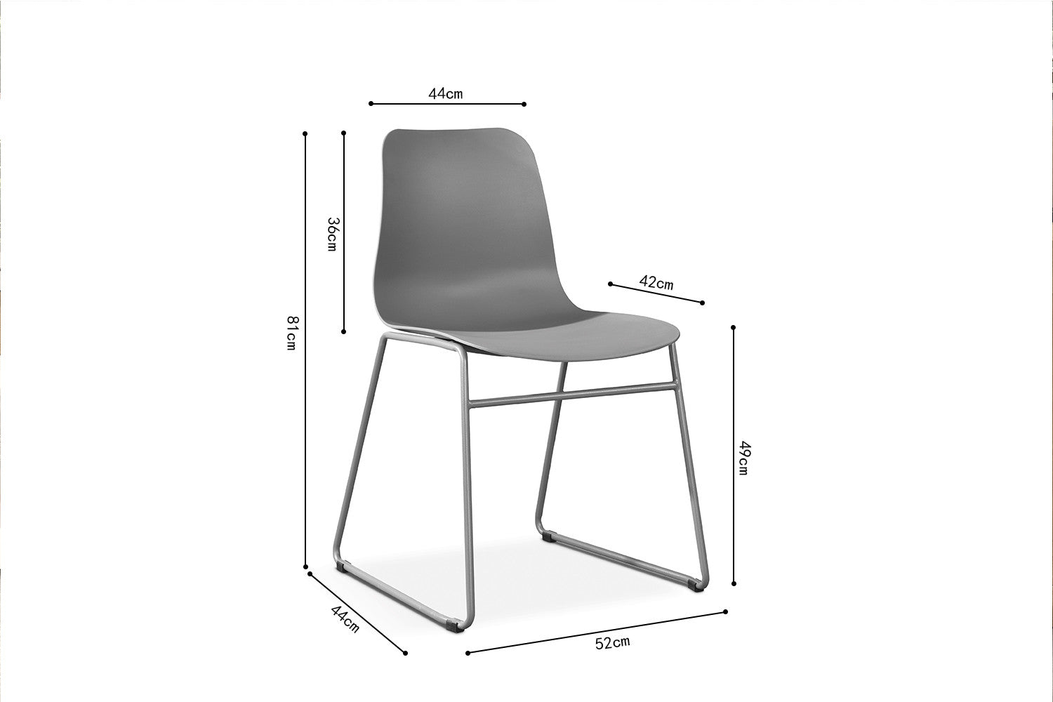 Stoel vistaro PP Grijs