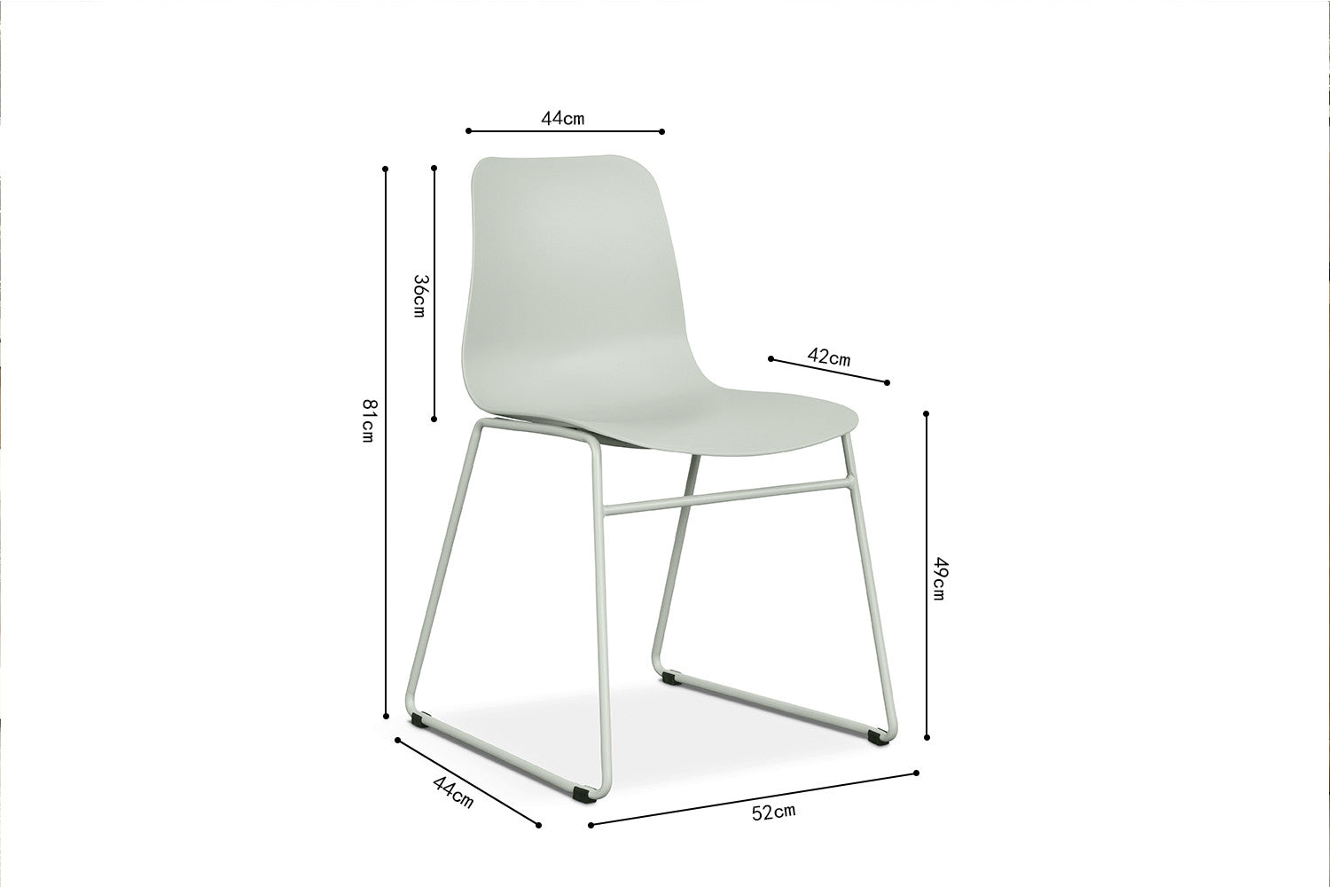 Stoel vistaro PP Grijs-Groen