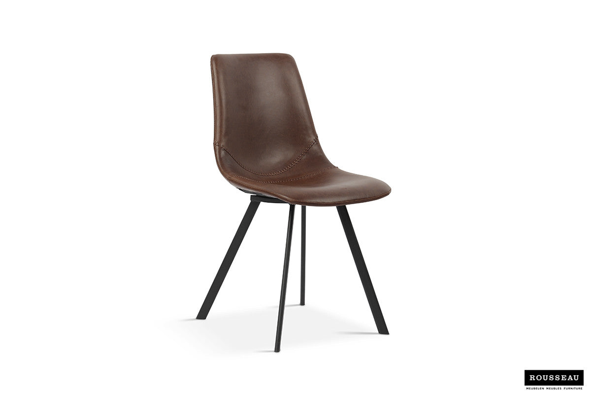 Stoel belvani PU Bruin